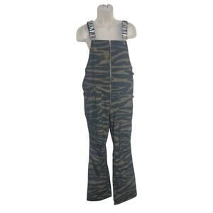 Shred Ready Tiger Camo DC 15K Snowboard Overalls Men's pants L | 32" Inseam